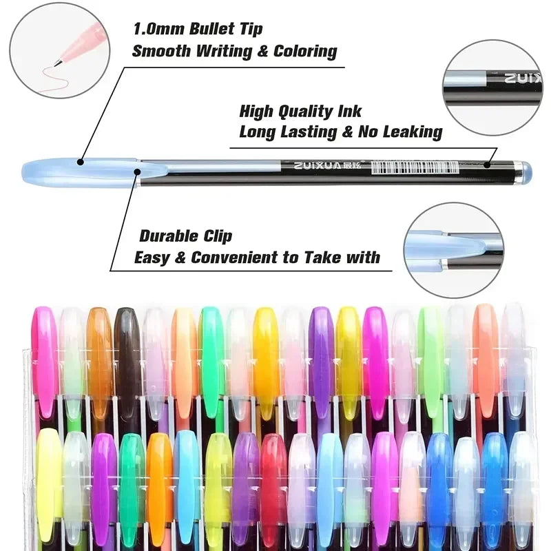 60 Glitter Gel Pens to Brighten