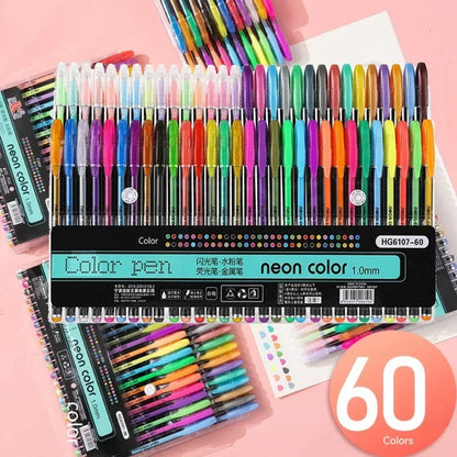 60 Glitter Gel Pens to Brighten